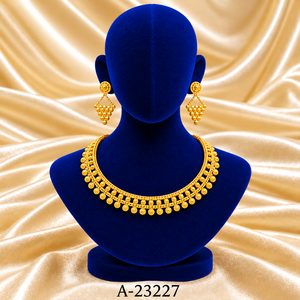 Classic 24K Gold Plated Jewelry <b>Set</b> Necklace <b>Earrings</b> Ring Women's Wedding Alloy Fashion Jewelry A-23224 - Product Image 3