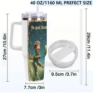 Vaso de Acero Inoxidable de 40 oz con Asa para Empresas de Plomería y HVAC - Product Image 4