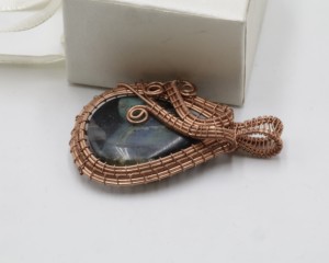 Ametrine Pear Copper Wire Wrapped Pendant | Natural Ametrine Gemstone Handmade Jewelry | Free Size Healing Crystal Pendant - Product Image 5