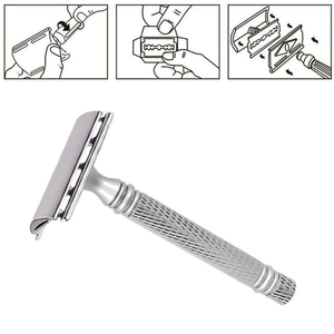 Maquinilla de Afeitar de Doble Filo con Logotipo Personalizado, Herramienta Clásica para Afeitar la Cara y el Cuerpo para Hombres, Cuchilla Manual de Acero Inoxidable de Alta Calidad para Barbería - Product Image 5