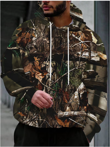 Sweat à capuche Performance pour homme, style sport et décontracté, camouflage, coupe droite, tricoté - Product Image 5