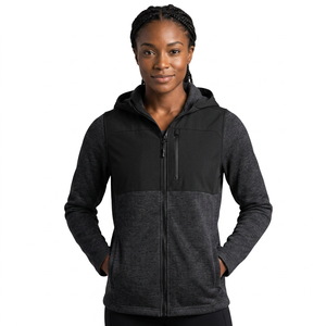 <b>Men's</b> <b>Hooded</b> Fleece <b>Jacket</b> Solid Color Zipper Casual Windproof Autumn Wear Regular Fit Polyester Material - Product Image 2