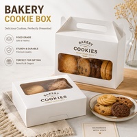 Boîte à biscuits faite à la main en carton pliable, écologique, réutilisable et imperméable