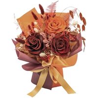 Bouquet de fleurs préservées carrées, roses éternelles réelles faites à la main pour elle, femme, grand-mère, anniversaire, fête des mères, cadeaux