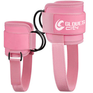 Guantes City Fitness de alta resistencia con correas acolchadas para tobillos, cierre de anillo en D de neopreno para máquinas de cable y kickbacks, antideslizantes, profesionales - Product Image 1