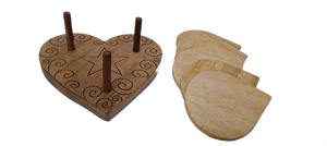 Posavasos de madera, posavasos para té y café, artículo de madera - Product Image 3