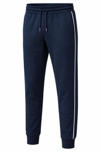 Unisex Navy Blue Polyester Lightweight Four-Way Stretch Tracksuit Full <b>Zipper</b> Hooded Sporty Style Solid Regular Fit Training - Product Image 5