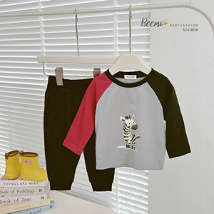 Conjunto de Invierno de Algodón Cómodo para Niños, Camisas de Manga Larga, Pantalones Holgados, Diseño de Dibujos Animados, Ropa Informal para el Hogar, Ropa para Niños Pequeños - Product Image 6