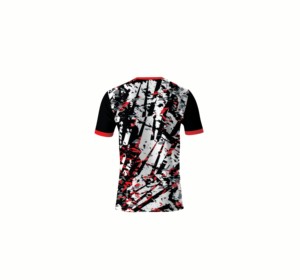 เสื้อยืดวิ่งมาราธอนแขนสั้นผ้าโพลีเอสเตอร์น้ำหนักเบาแห้งเร็วสำหรับผู้ชาย พิมพ์ลายแบบซับลิเมชั่นตามสั่งบริเวณคอเสื้อ - Product Image 1