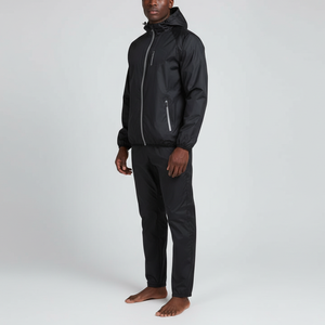 Combinaison de sudation tendance pour la perte de poids à domicile, avec capuche et cordon de serrage à la taille, en polyester, pour homme et femme, combinaison de sport épaisse - Product Image 5