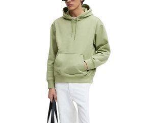 Sweat à capuche unisexe en molleton épais 100 % coton/coton polyester, imprimé par décoloration, couleur personnalisée, haute qualité pour l'hiver - Product Image 4