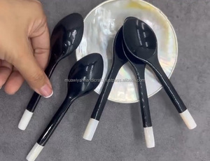 ช้อนเขาควายช้อนช้อนแบบแบนสีธรรมชาติ - Product Image 5