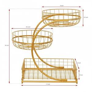 Cesta de Almacenamiento de Metal Resistente, Diseño Abierto, Organizador para Estante de Despensa - Product Image 4