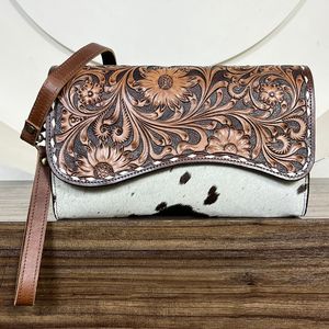 Sacs à main en cuir véritable pour femmes, mode 2025, luxe, cuir de vache à poils, sacs à bandoulière, sacs à main pour femmes - Product Image 4