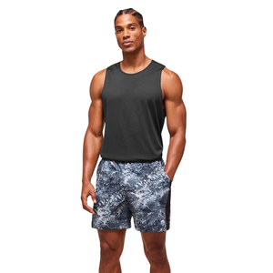 กางเกงกีฬาขาสั้นผู้ชายทรงสลิมฟิต 7 นิ้ว น้ำหนักเบา เหมาะสำหรับออกกำลังกาย วิ่ง และฟิตเนส สีกรมท่า/ดำ - Product Image 3