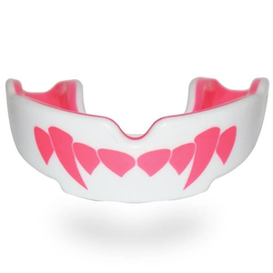 Protège-dents en silicone blanc et rose, design léger et tendance, pour adolescents, unisexe, idéal pour la boxe et les sports. - Product Image 1