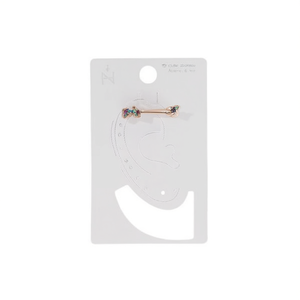 Orecchini a clip Zylo Fashion con design a fiore e diamante, confezione singola, in acciaio, 6 mm - Product Image 2