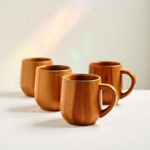 Tasse en céramique en bois élégant fait à la main tasse en bois naturel pour café, thé et boissons chaudes idéal pour un usage quotidien à la maison ou au bureau - Product Image 2