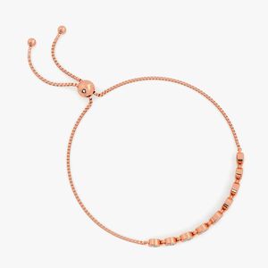 Bracelet tennis à maillons ronds sertis de diamants de laboratoire en or rose - Product Image 3