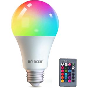 9W RGB LED Light <b>Bulbs</b> 40W Equivalent A19 E27/<b>E26</b> 6500K Warm White 16-Color Multicolor Smart <b>Bulbs</b> RGB Color Changing - Product Image 1
