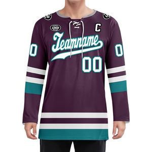 OEM Custom Ice Hockey Team Jersey 100% Polyester Sublimation Printed Pakistan Supplier Wholesale Export USA Buyers Bulk - Product Image 2