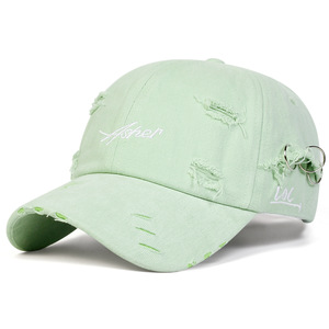 Comfortable Distressed Washed Denim <b>Ring</b> Baseball Cap Hip Hop Vintage Dad Hat <b>Adjustable</b> Top Manufacture With High Quality - Product Image 5