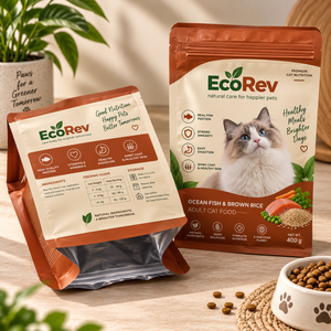 Alimento para conejos EcoRev reciclable de zanahoria y hierbas, 400g, en bolsa vertical con cierre hermético. - Product Image 2