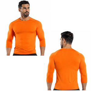 T-shirt décontracté en maille à manches courtes et col rond pour homme, couleur unie, 100 % coton, coupe classique, séchage rapide, 150 grammes - Product Image 4