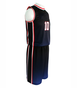 Custom Printed Basketball Jersey Designs 100% <b>Polyester</b> Quick Dry Breathable Unisex Adult Uniform - Product Image 4