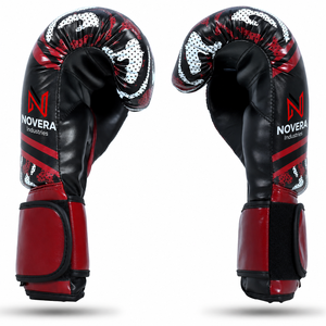 Gants de boxe OEM en gros en cuir véritable pour l'entraînement et le sparring de Muay Thai, Kickboxing, MMA avec un fort soutien du poignet - Product Image 6