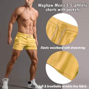 Shorts de sport en tissu mesh pour hommes, décontractés, pour la musculation, le fitness et l'entraînement - Product Image 5