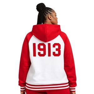 Felpa con Cappuccio Bicolore Delta Sigma Theta per Donne, Vestibilità Comoda, Tessuto Premium, Abbigliamento Casual per Confraternite Greche - Product Image 2