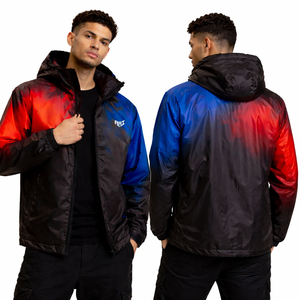 Men's Gradient Color Hooded <b>Racer</b> <b>Jacket</b> Windproof Puffer <b>Jacket</b> Streetwear Zipper Front Logo Design Autumn Wear Parka <b>Jacket</b> - Product Image 5