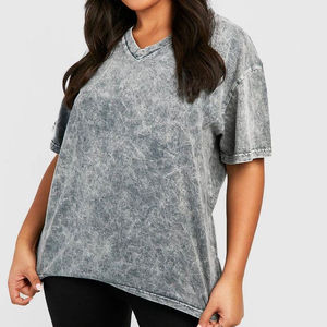 T-shirt à manches courtes pour femme, coupe ample, en coton 100% délavé à l'acide, respirant et à séchage rapide, fabriqué au Pakistan, de haute qualité et personnalisé - Product Image 5