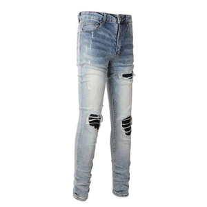 <b>Men</b> Casual Denim Jeans Slim Fit <b>Stretch</b> Blue Pants Comfortable Cotton Streetwear Fashion Wear Bulk Supplier - Product Image 2