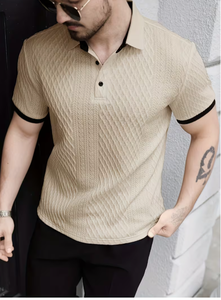 Polo pour homme tendance, tissu doux et confortable, vêtements décontractés élégants pour le bureau, les voyages et le quotidien - Product Image 5