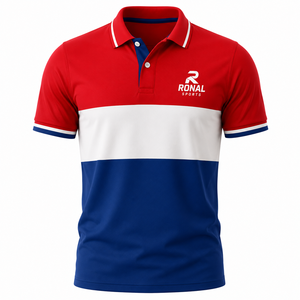 Nouveaux T-shirts Polo Athlétiques Anti-Plis Personnalisés pour Homme – T-shirts de Sport Courts Populaires pour la Course, Tissés, Brodés, à Motif Uni - Product Image 1