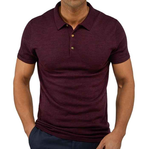Polo à manches courtes pour homme, couleur unie, style décontracté, coupe classique, tissu en coton respirant - Product Image 4