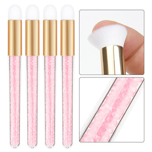Soft Multicolor Lash Shampoo <b>Brush</b> Diamond Crystal Handle Eyelash Washing Cleansing <b>Brush</b> Beauty Tool - Product Image 6