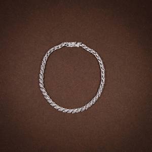 Pulsera de tenis de moissanita con corte marquesa para mujer, de plata de ley 925, regalo de compromiso y propuesta de matrimonio para amantes - Product Image 2