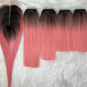 Tendance chaude Couleur Super Double Raw Droite Machine Trame Ombre Blonde Avec Des Racines Sombres Blond Clair Cheveux Bundle Échantillon Gratuit Pas Cher! - Product Image 3