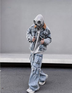 Nuevos Jeans Baggy de Alta Calidad para Hombre y Jeans de Pierna Recta Ancha con Lavado Desgastado, Pantalones de Hombre, Jeans Baggy Holgados con Efecto Desgastado - Product Image 5