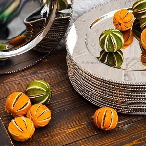 Assiette de présentation ronde en acier inoxydable de luxe pour table de mariage et table à manger à domicile - Product Image 6