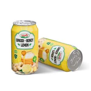 NAWON Wholesale Supplier Healthy Beverage From Vietnam Ginger Juice with Honey Mint 330ML <b>Can</b> <b>Fruit</b> and Vegetable Juice Drinks - Product Image 1