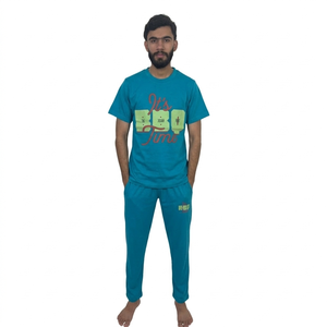 Ensemble t-shirt et pantalon d'été pour homme, imprimé, décontracté - Product Image 1