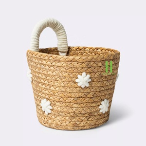 OEM Adorable Bear Shaped Woven Basket Handmade Water Hyacinth Storage <b>Bins</b> for Kids' Organizations Vietnam Toys - Product Image 4