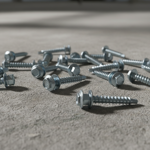 Hex Washer Head Drive Self Drilling TEK Point <b>Screws</b> Class 4.8/6.8 Coarse Thread Zinc/Galvanized Plated Carbon Steel Inch - Product Image 1