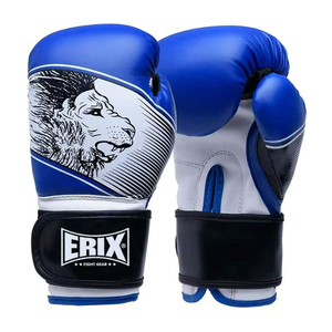 Gants de boxe Erix Velcro en cuir faits à la main, gants de Muay Thai, gants de sparring pour le kickboxing et l'entraînement, OEM disponible - Product Image 2