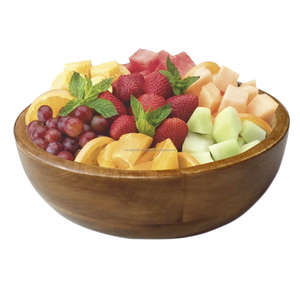 Mango Wood Round Shape Multipurpose Serving Bowl for Breakfast Snacks Soup Serveware Salad Bowls for Home Kitchen - Product Image 5