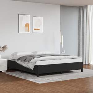 Struttura letto California King in similpelle nera imbottita - Categoria prodotto - Product Image 1